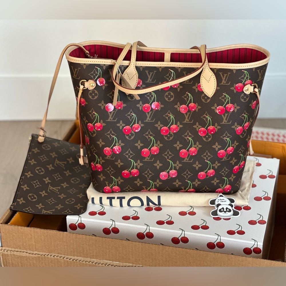 🍒BNWT Louis Vuitton x Takashi Murakami neverfull MM Cherry Monogram🍒 - Picture 4 of 4